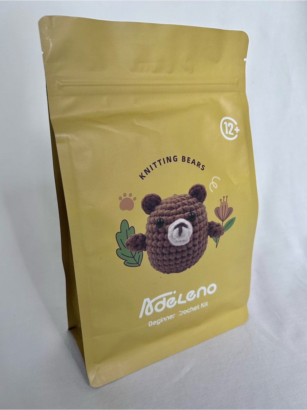 Adeleno Beginner Crochet Bear Kit DIY Amigurumi Stuffed Animal Craft